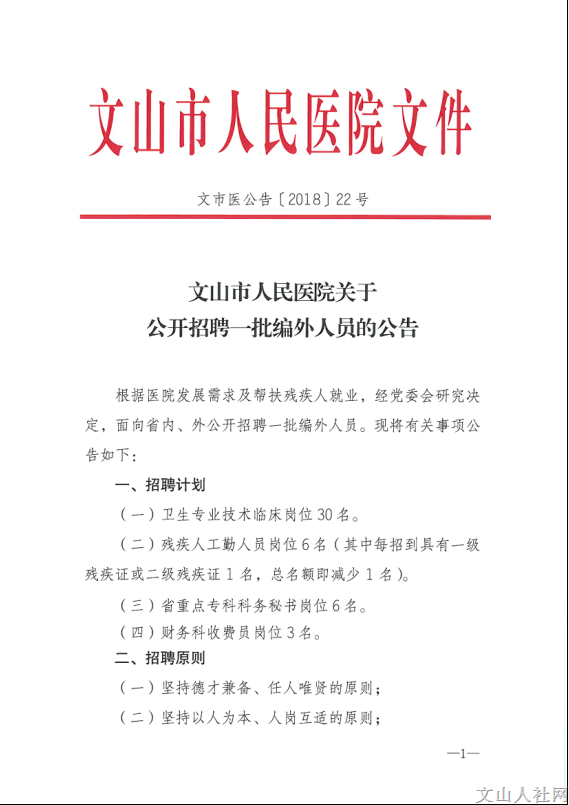 文山醫(yī)院最新招聘信息，誠邀英才，共建健康未來！